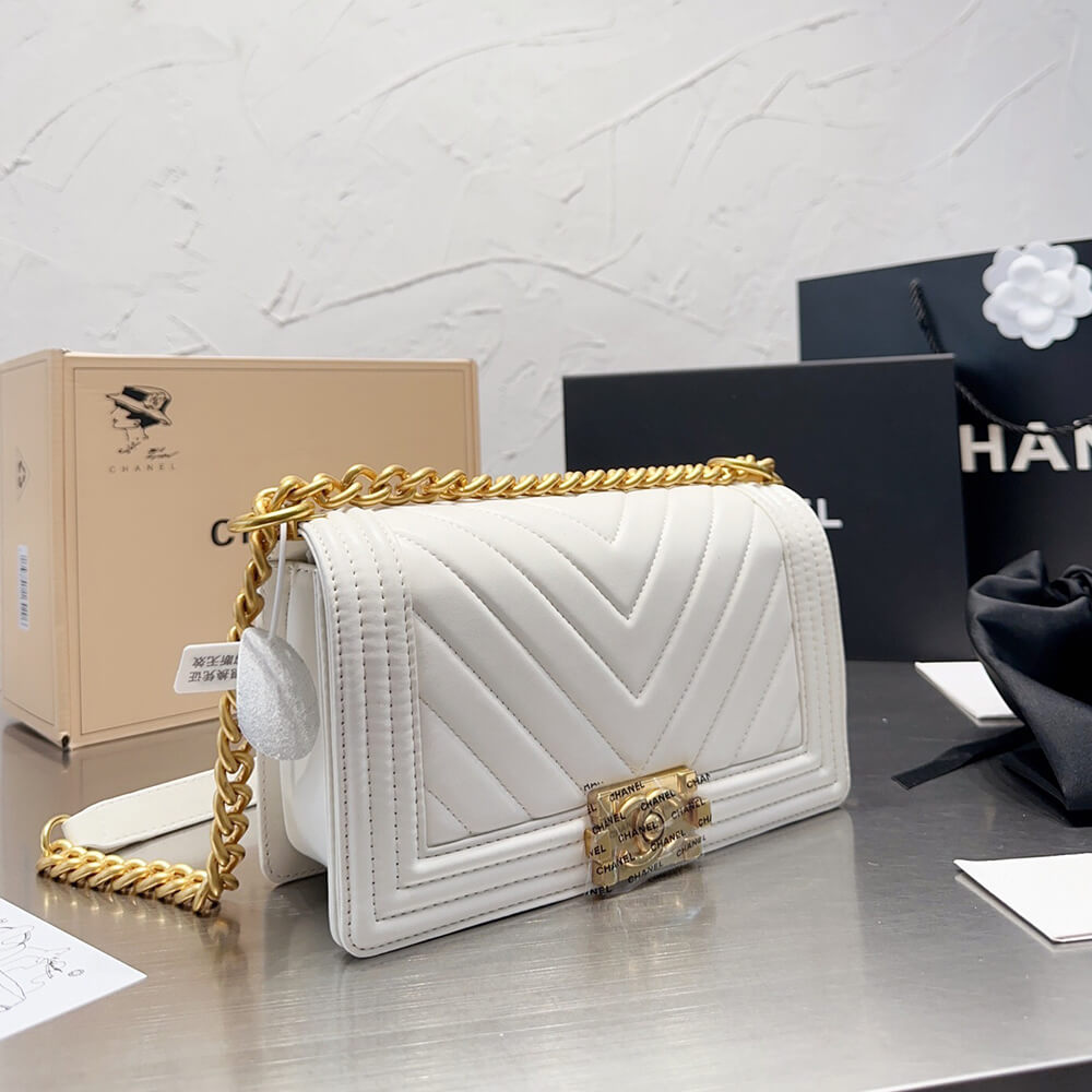 Chevron Boy Chanel Handbag
