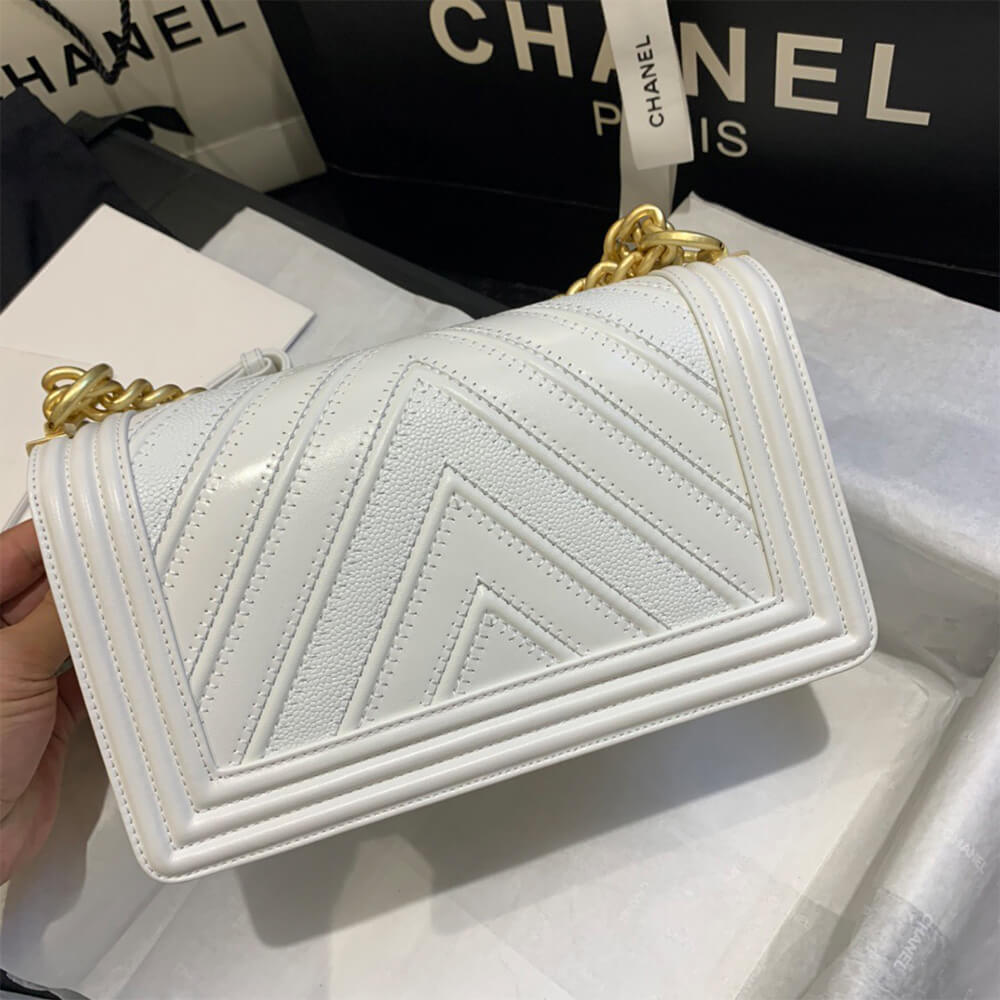 Chevron Boy Chanel Handbag