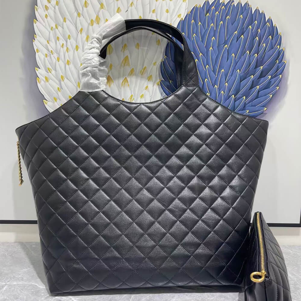 YSL ICARE MAXI SHOPPING BAG IN QUILTED LAMBSKIN