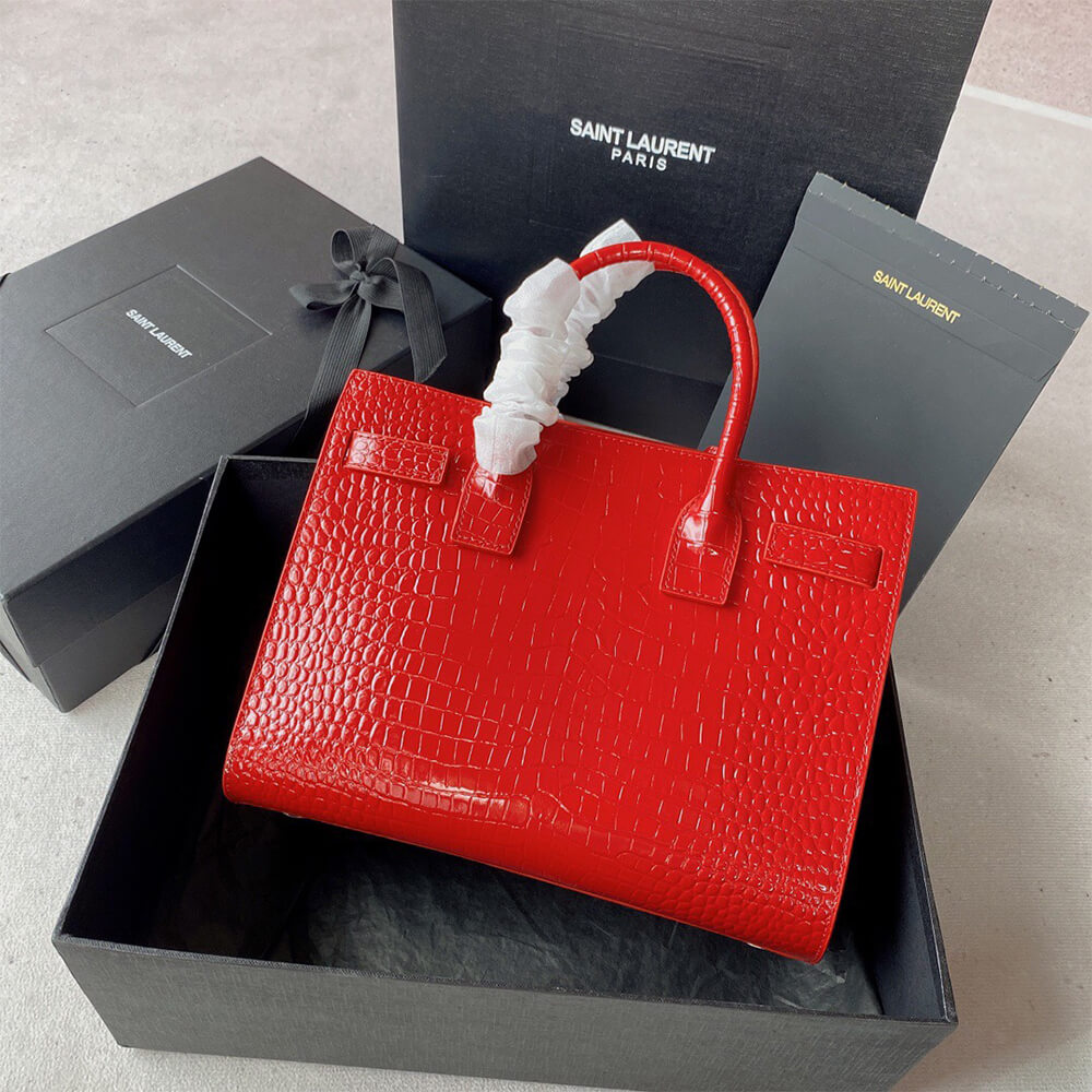YSL SAC DE JOUR BABY IN CROCODILE-EMBOSSED