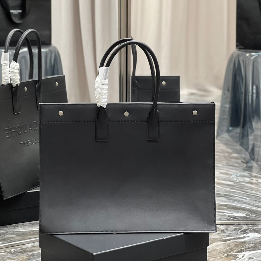 RIVE GAUCHE LARGE TOTE BAG IN SMOOTH LEATHER