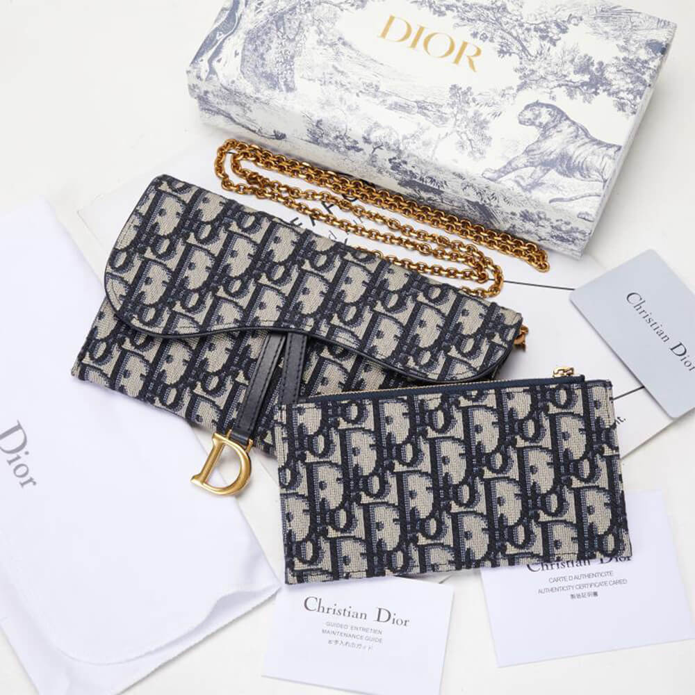 Dior LONG SADDLE WALLET WITH CHAIN