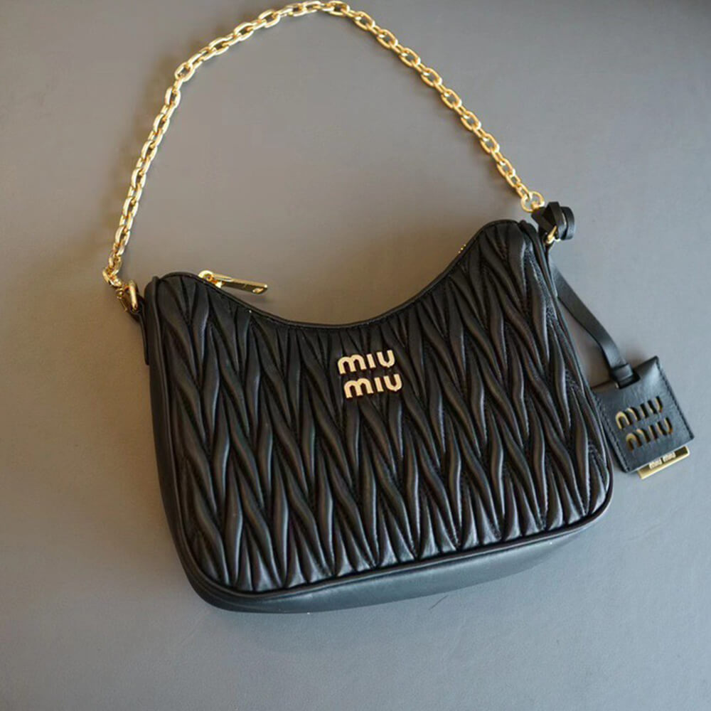 Matelasse nappa leather shoulder bag