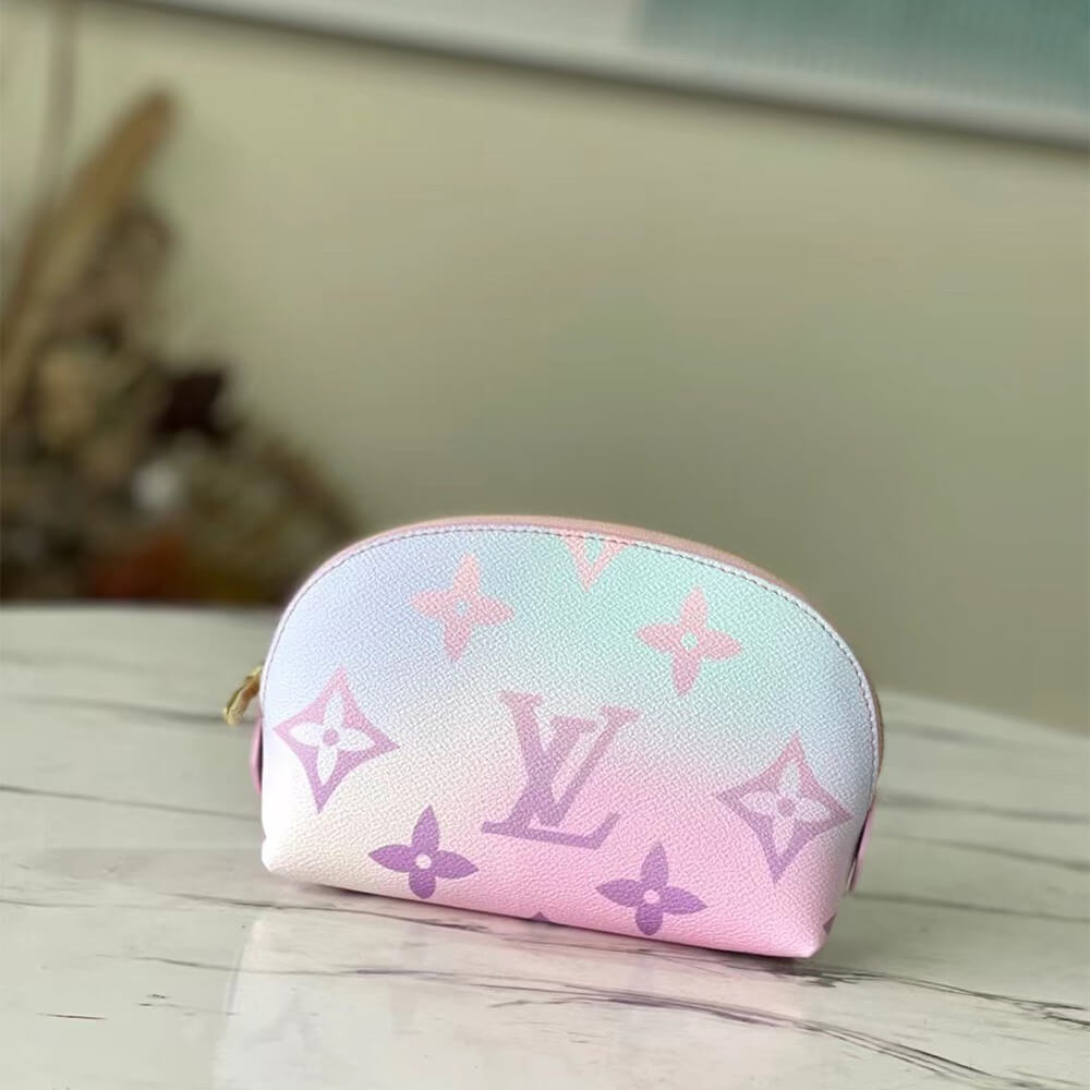 l**is V*t*n pastel sunrise cosmetic pouch pink
