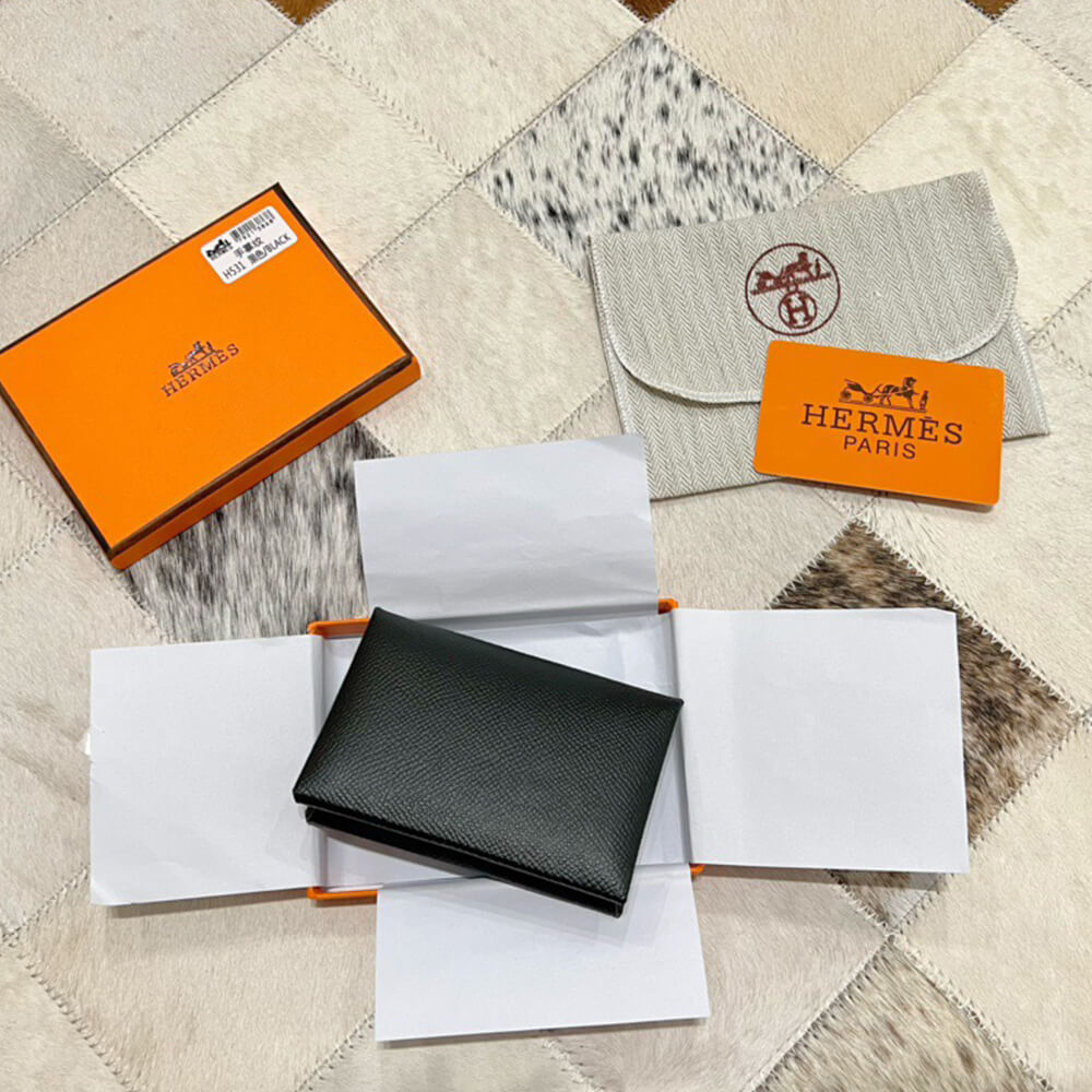 Hermes Calvi Duo Compact card holder
