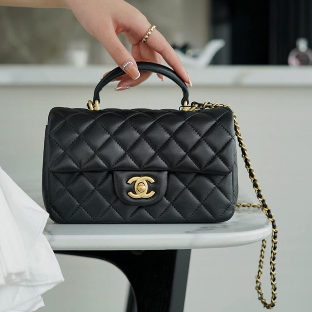 Chanel Mini Flap with Top Handle(HIGH-END GRADE)