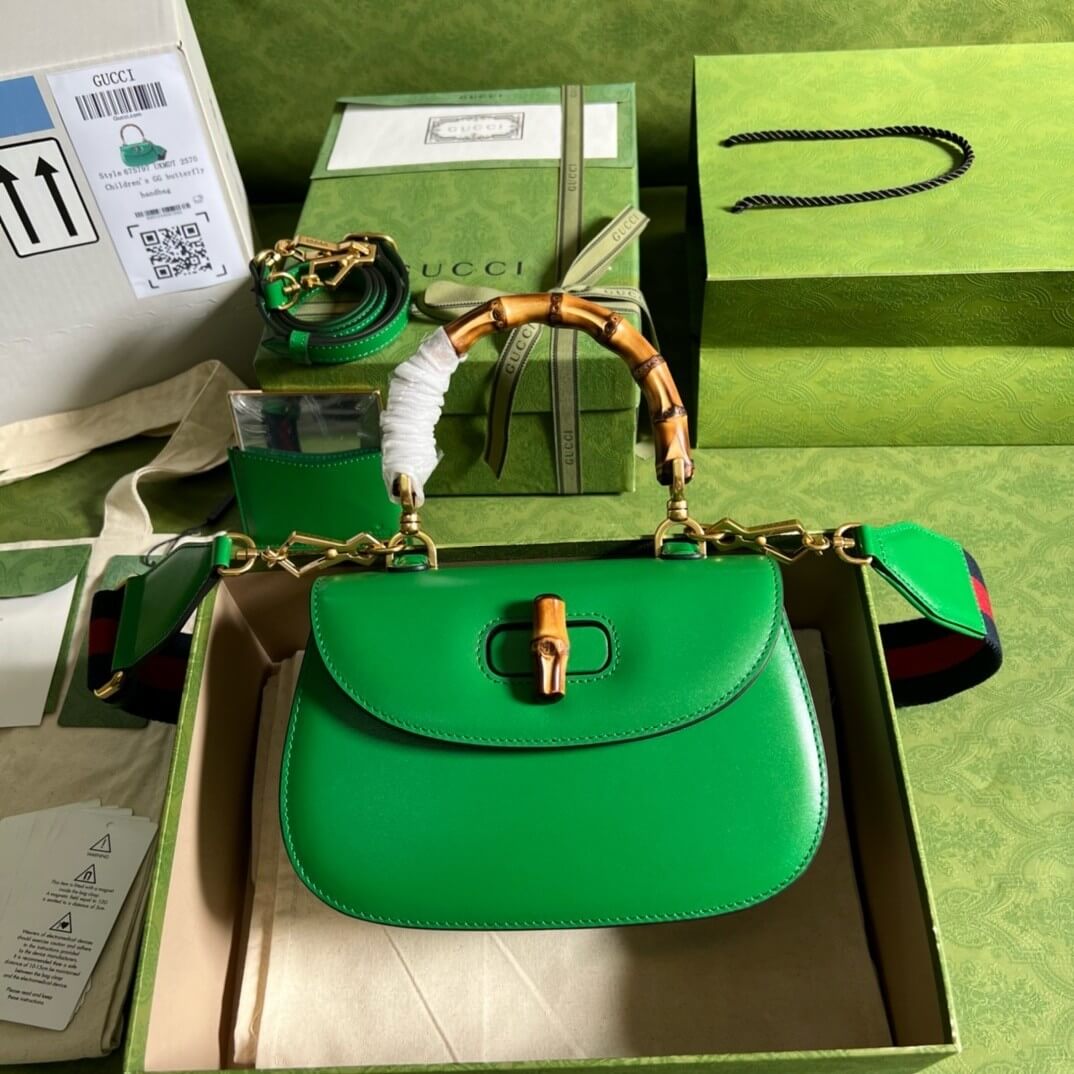 G*u*i bamboo 1947 jumbo gg small top handle bag