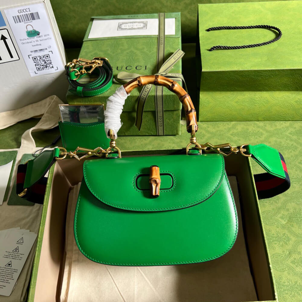 G*u*i bamboo 1947 jumbo gg small top handle bag