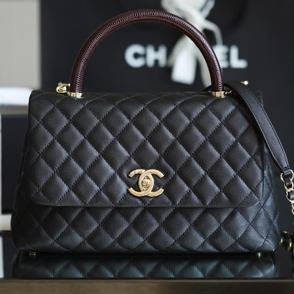 CHANEL LARGE FLAP BAG WITH TOP HANDLE(high-end grade)