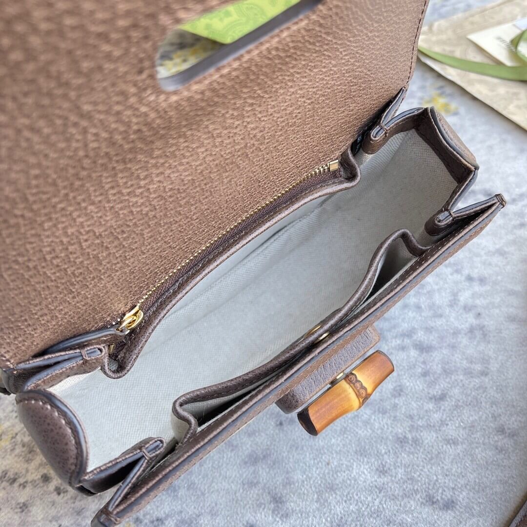 G*u*i bamboo 1947 jumbo gg small top handle bag