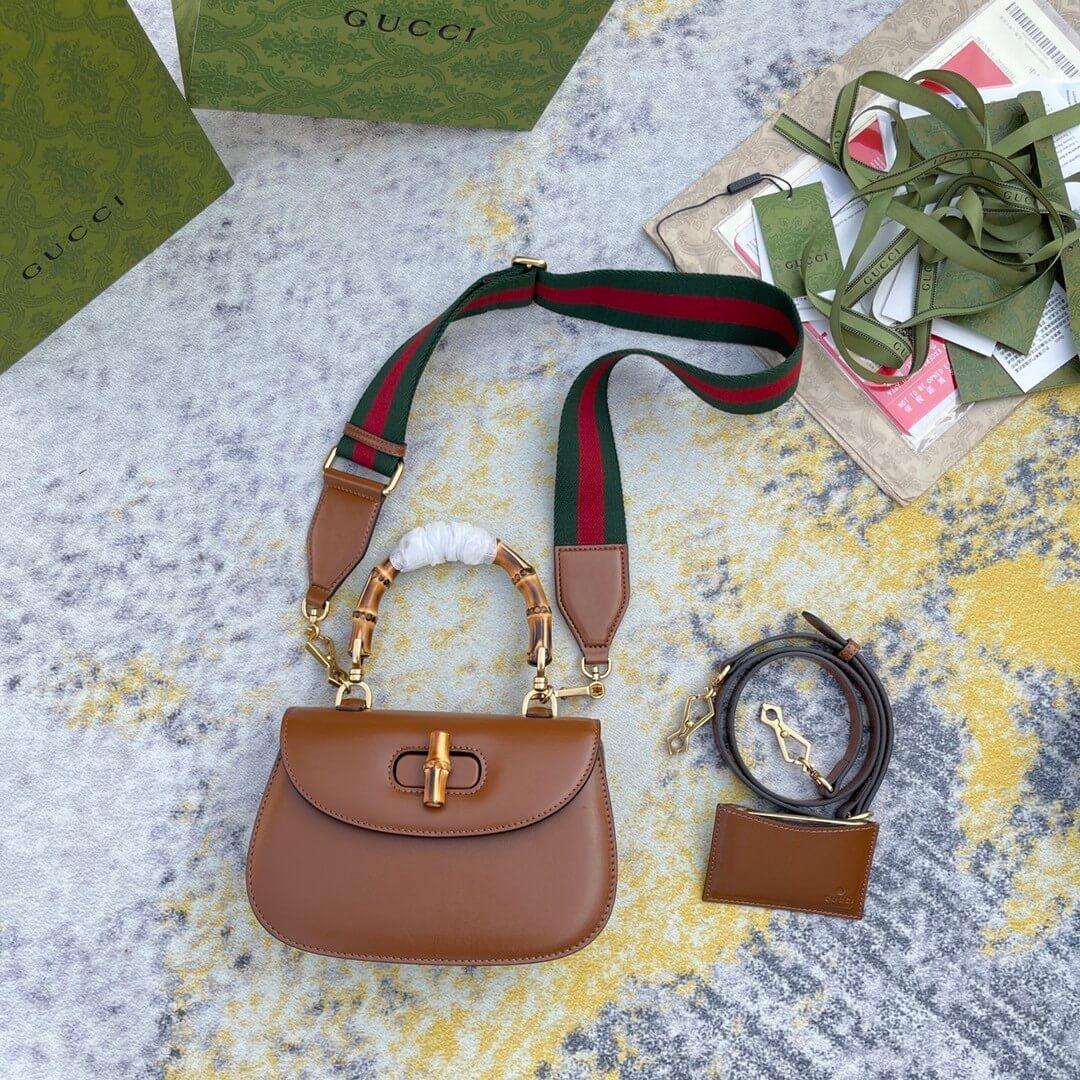 G*u*i bamboo 1947 jumbo gg small top handle bag