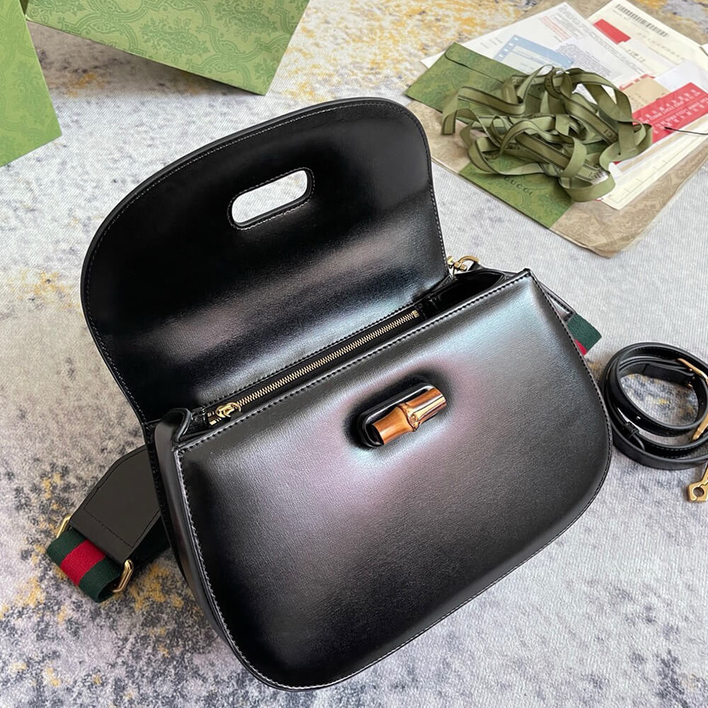 G*u*i bamboo 1947 jumbo gg small top handle bag