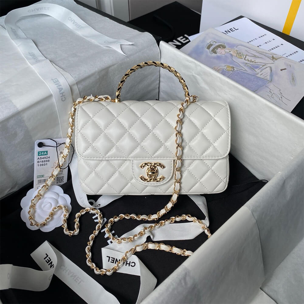 CHANEL Mini Flap Bag with Top Handle