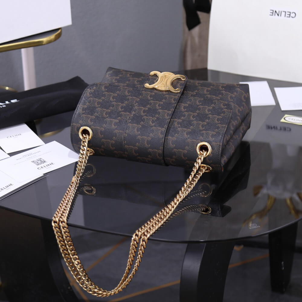 CELINE Medium Celine Victoire Bag in Triomphe Canvas