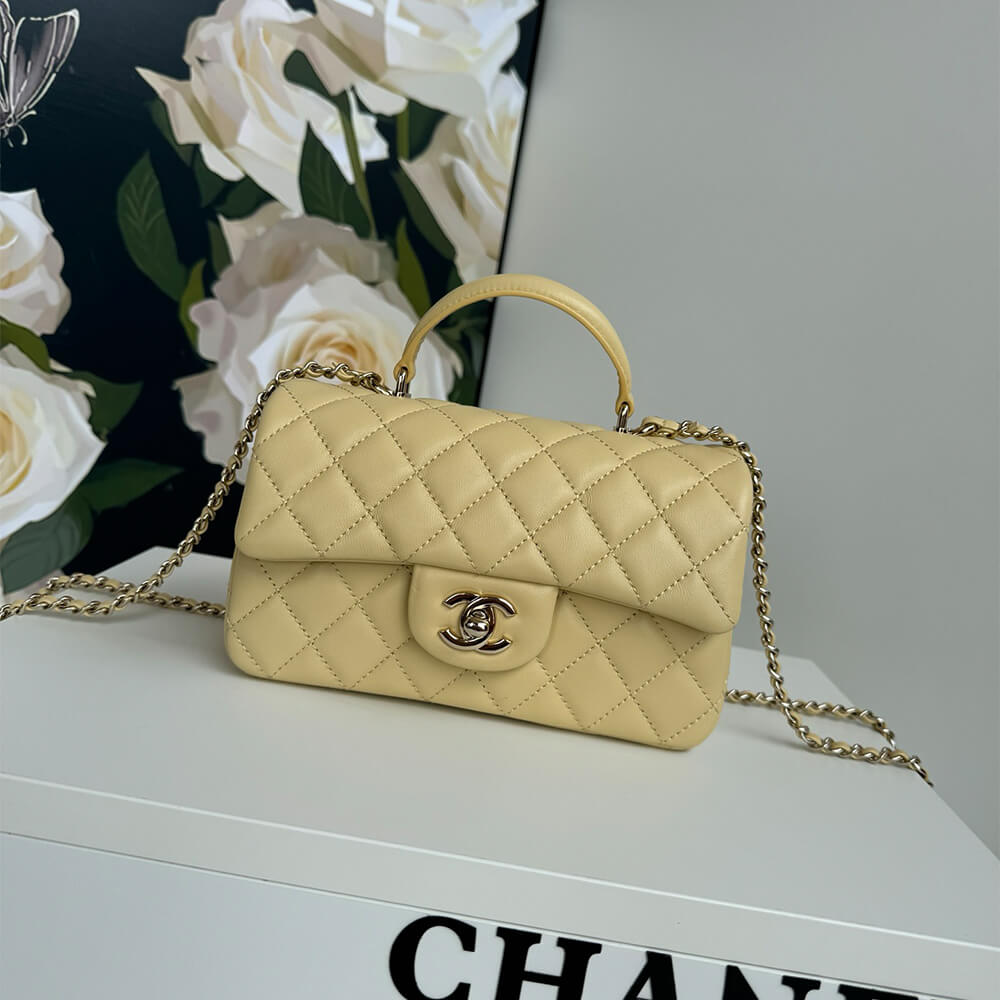 CHANEL Mini Classic Handbag With Top Handle