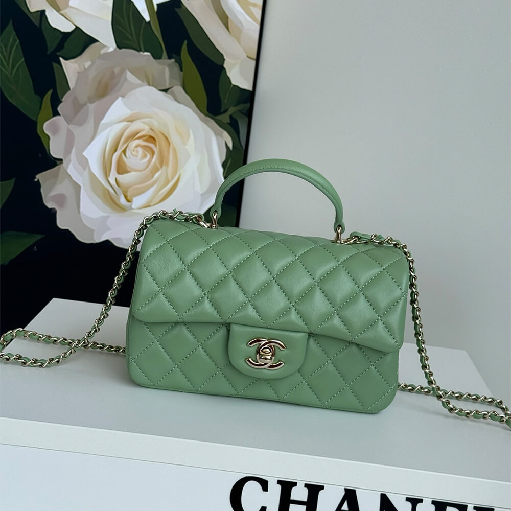 CHANEL Mini Classic Handbag With Top Handle