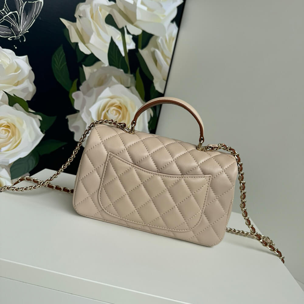 CHANEL Mini Classic Handbag With Top Handle