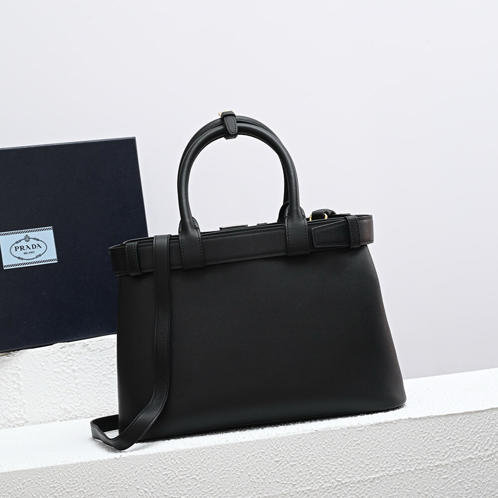 Prada Buckle small leather handbag with belt(high-end grade)