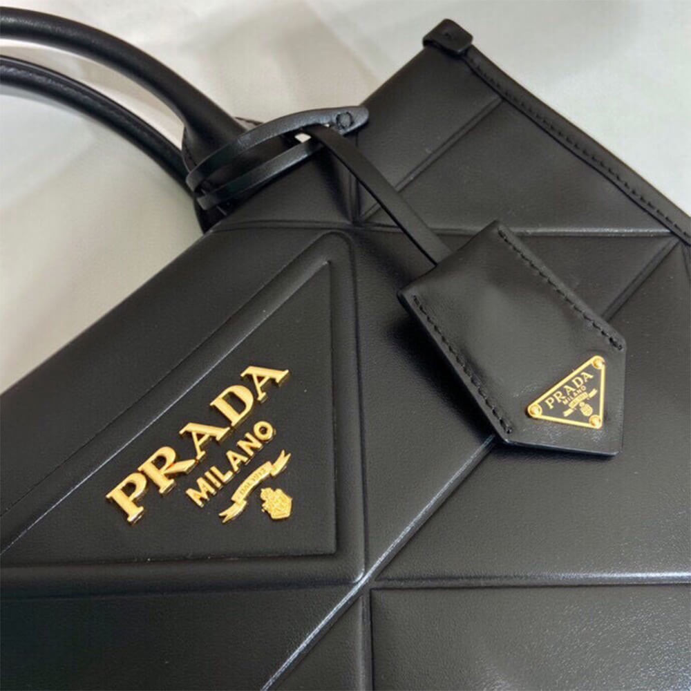 Prada Small leather Prada Symbole bag with topstitching