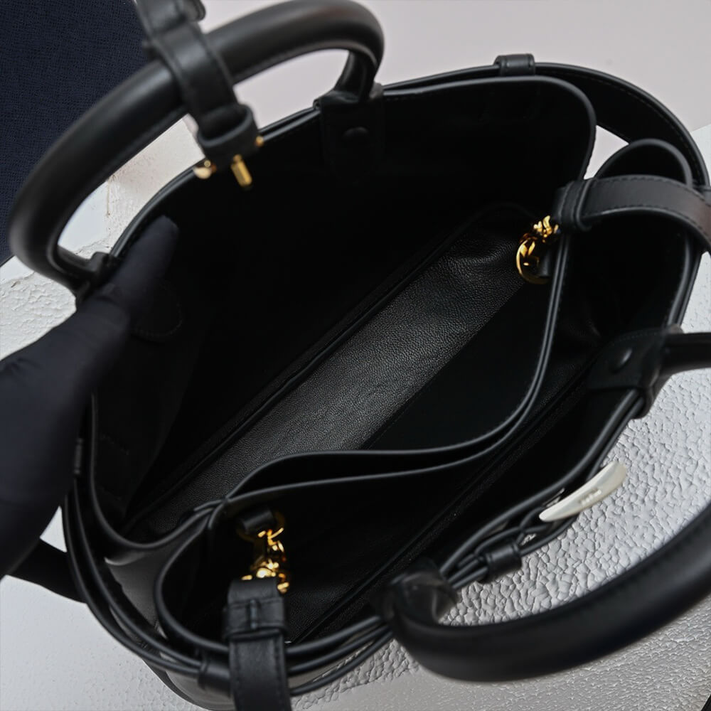 Prada Buckle small leather handbag with belt(high-end grade)
