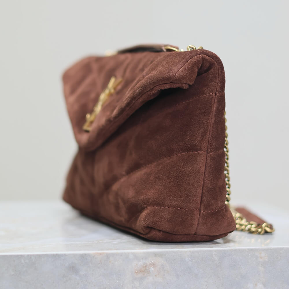 YSL Toy Puffer in suede