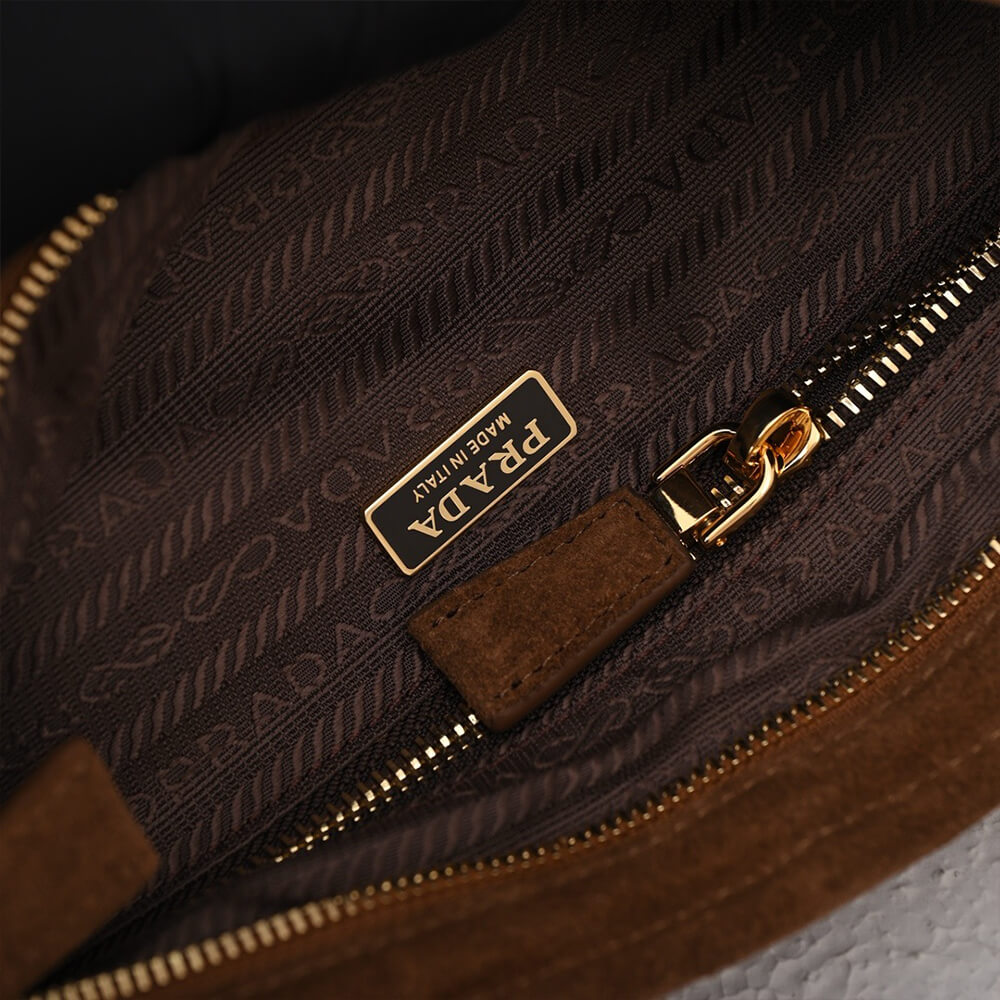 Prada Medium suede handbag(high-end grade)