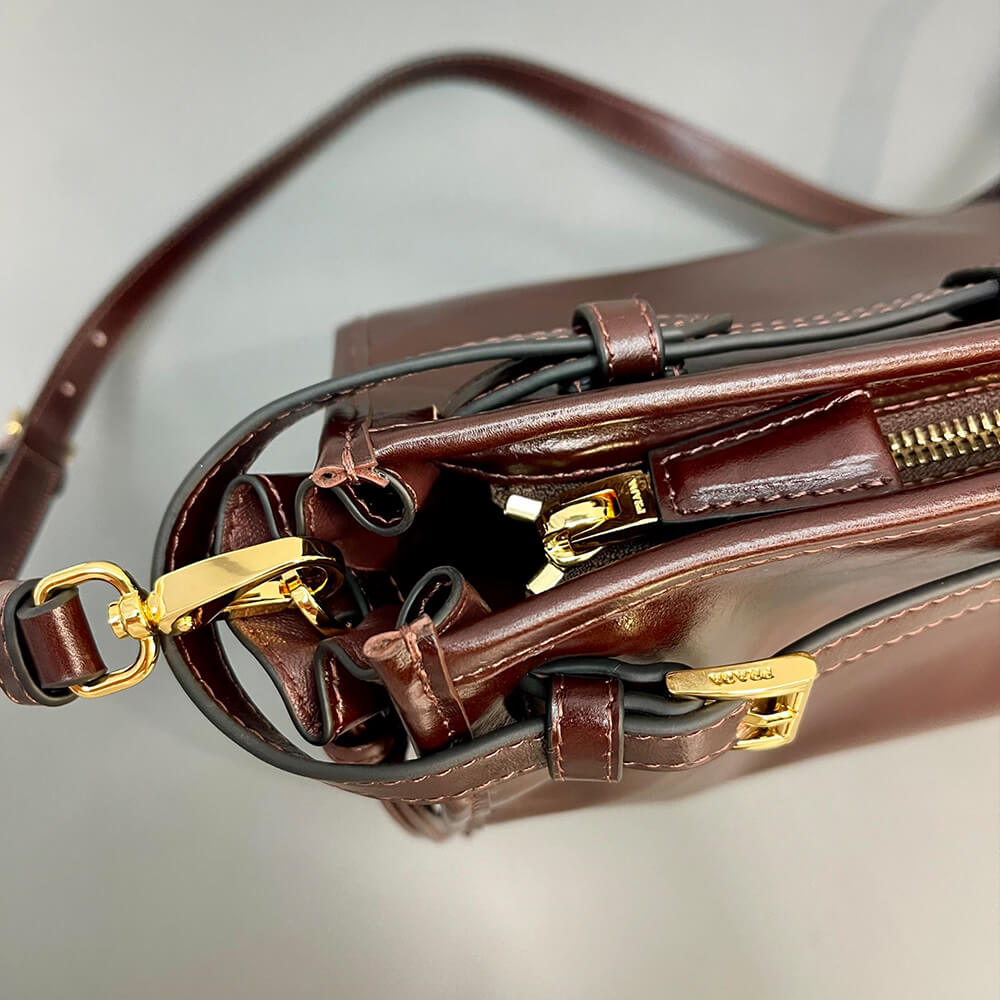 Prada Large leather handbag(high-end grade)