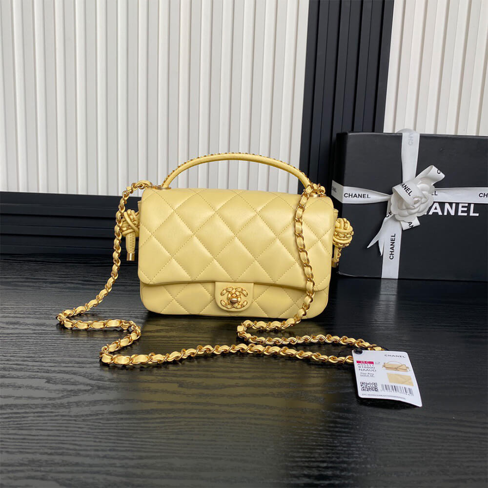 CHANEL Flap Bag with Top Handle(HIGH-END GRADE)