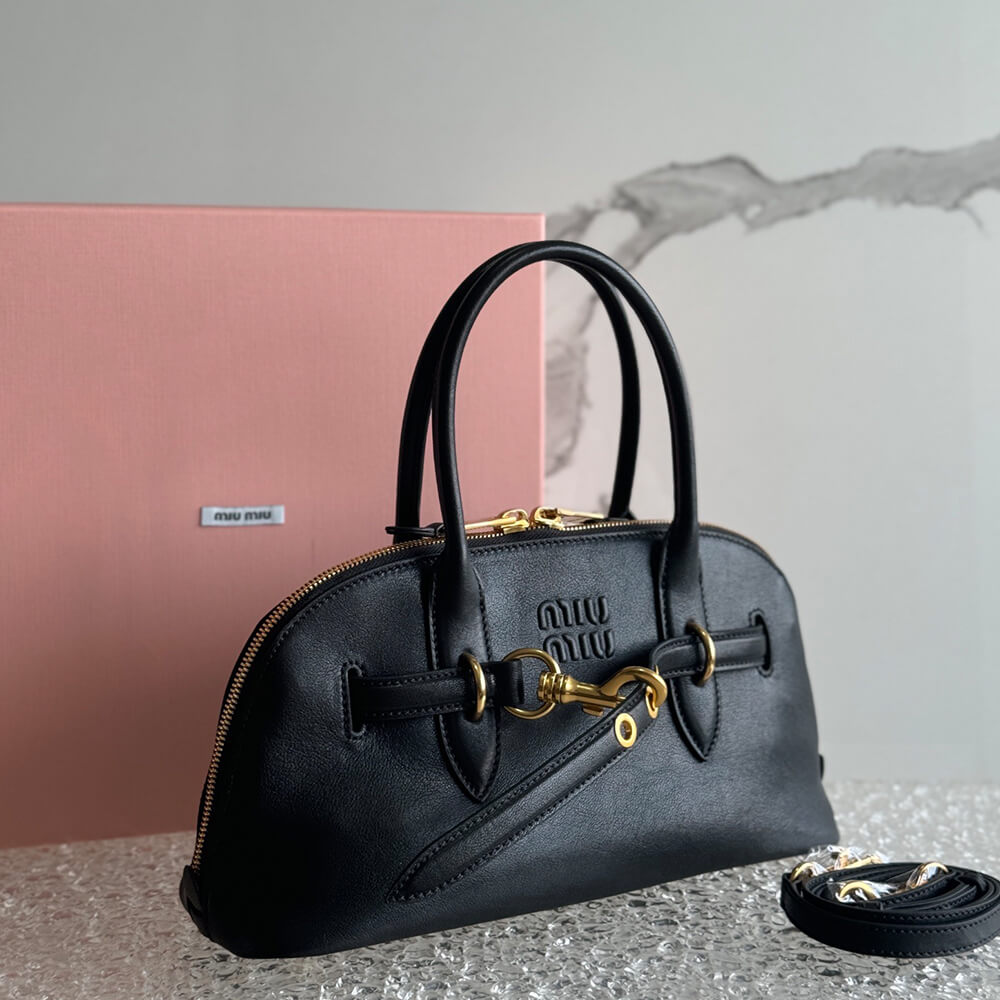 MIUMIU Aventure nappa leather top-handle bag(HIGH-END GRADE)
