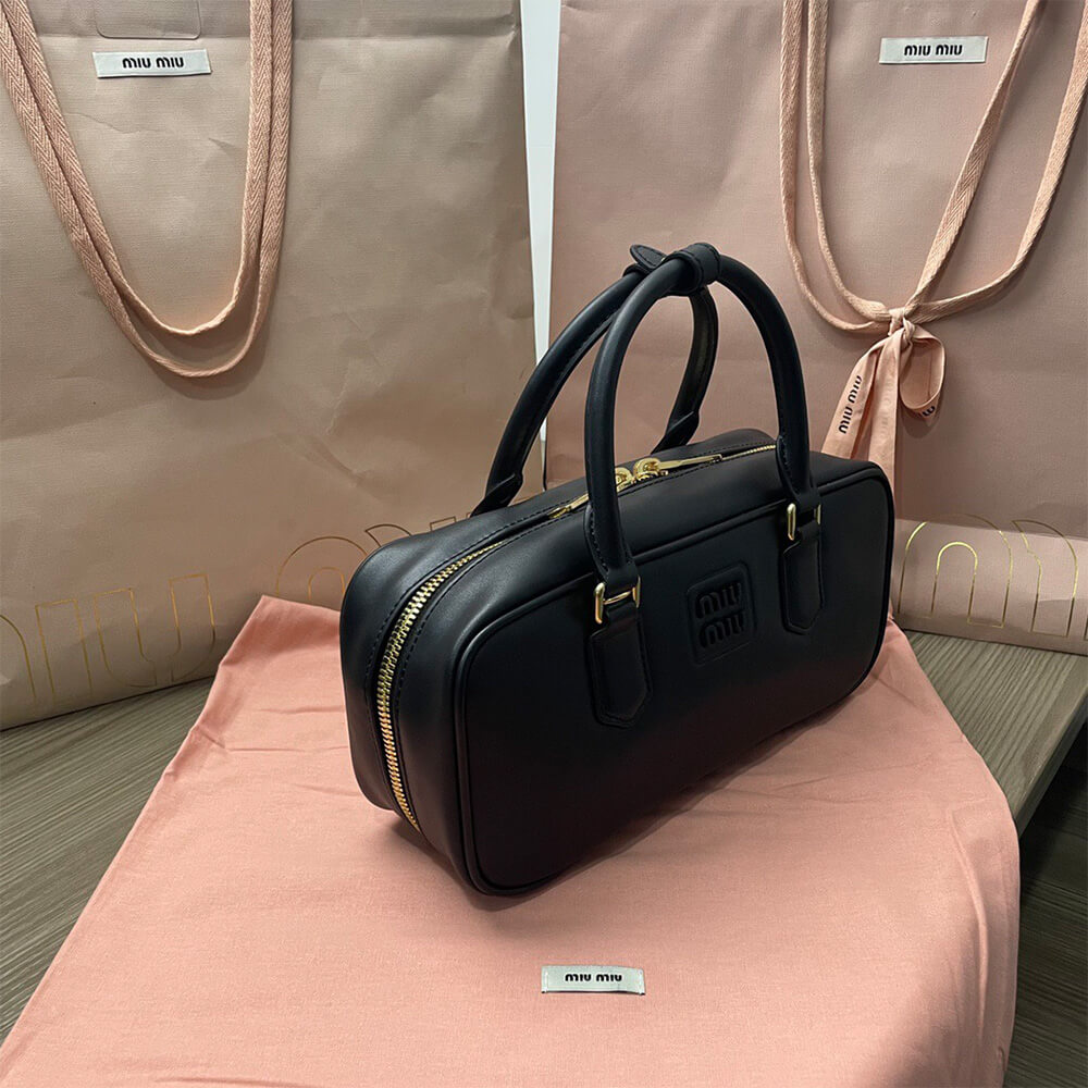 MIUMIU Large Arcadie Leather Bag(HIGH-END GRADE)