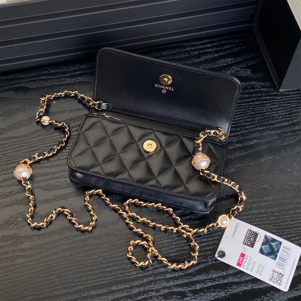 CHANEL Flap Phone Holder with Chain(HIGH-END GRADE)