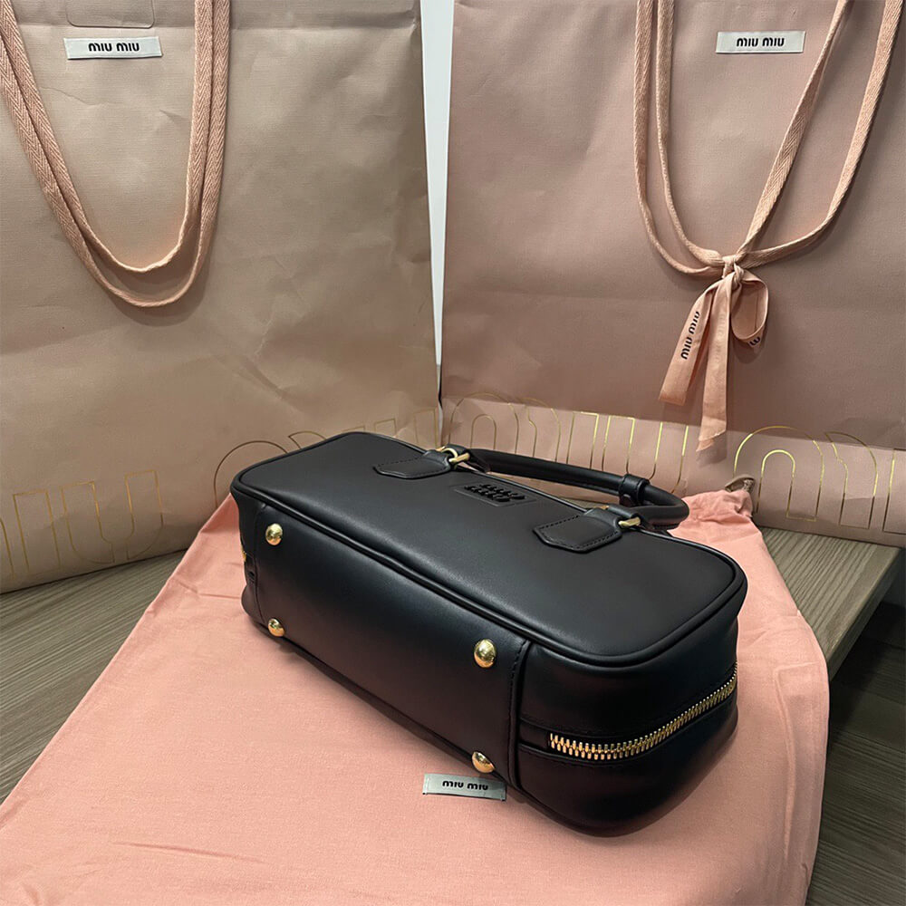 MIUMIU Large Arcadie Leather Bag(HIGH-END GRADE)