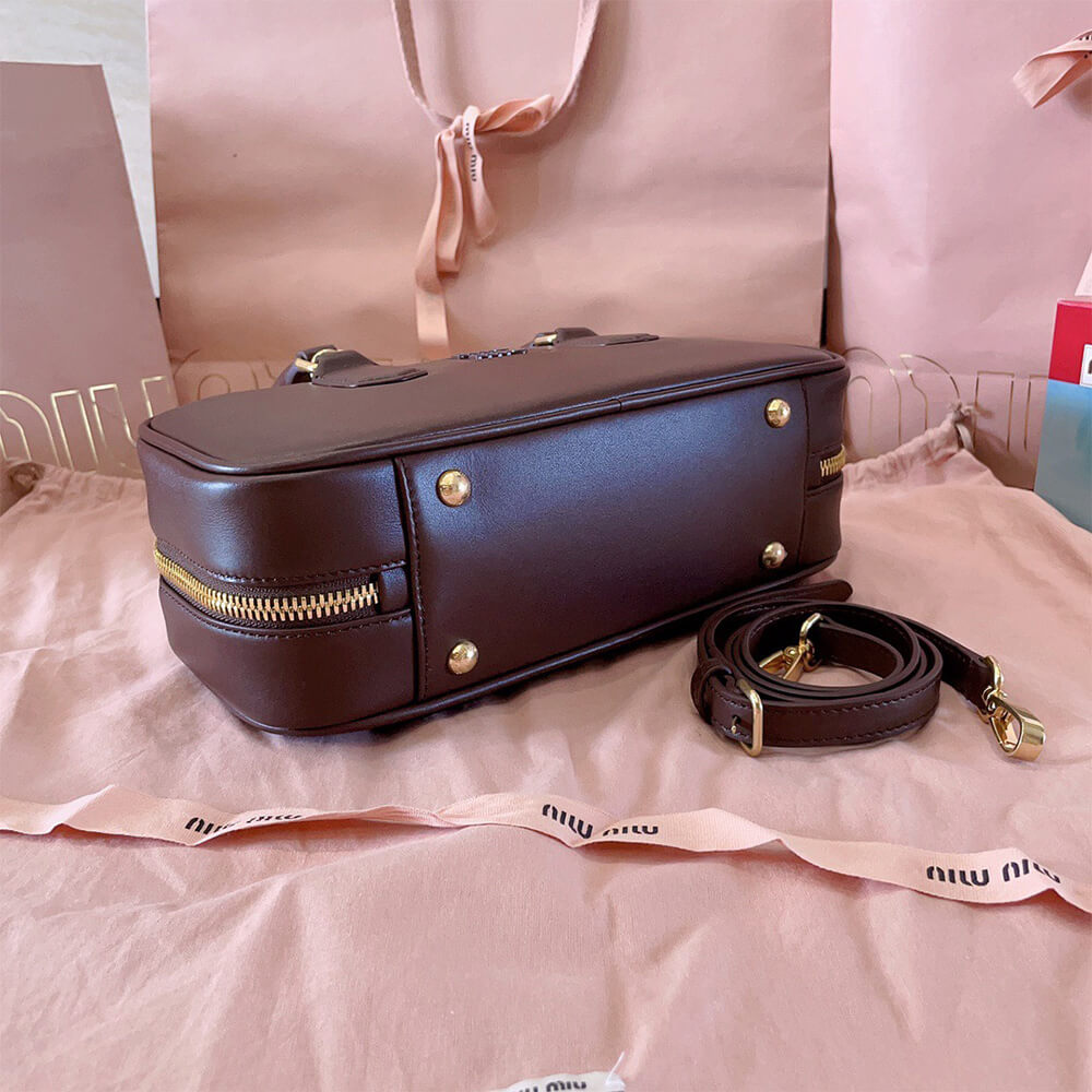 MIUMIU Large Arcadie Leather Bag(HIGH-END GRADE)