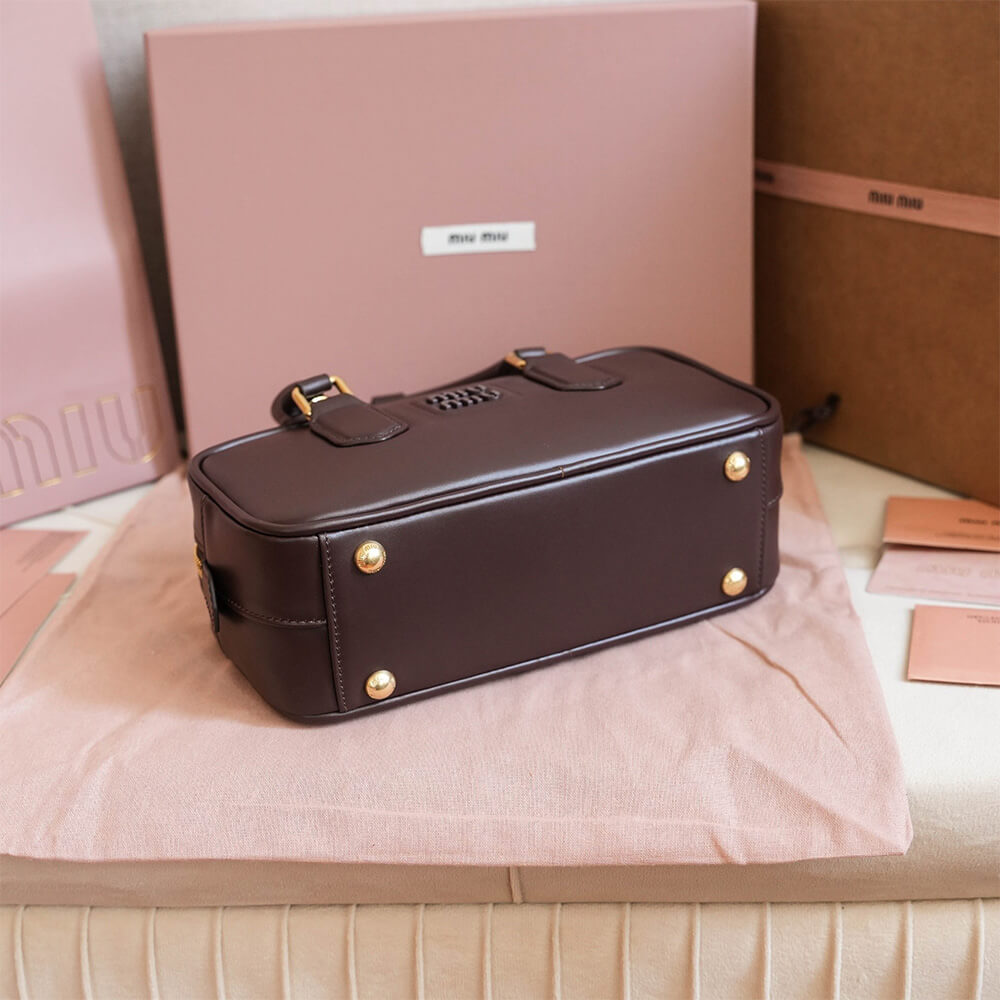 MIUMIU Medium Arcadie Leather Bag(HIGH-END GRADE)