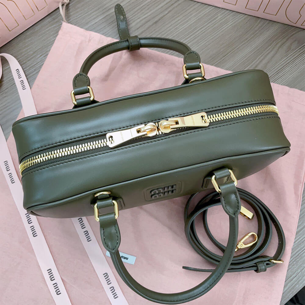MIUMIU Large Arcadie Leather Bag(HIGH-END GRADE)