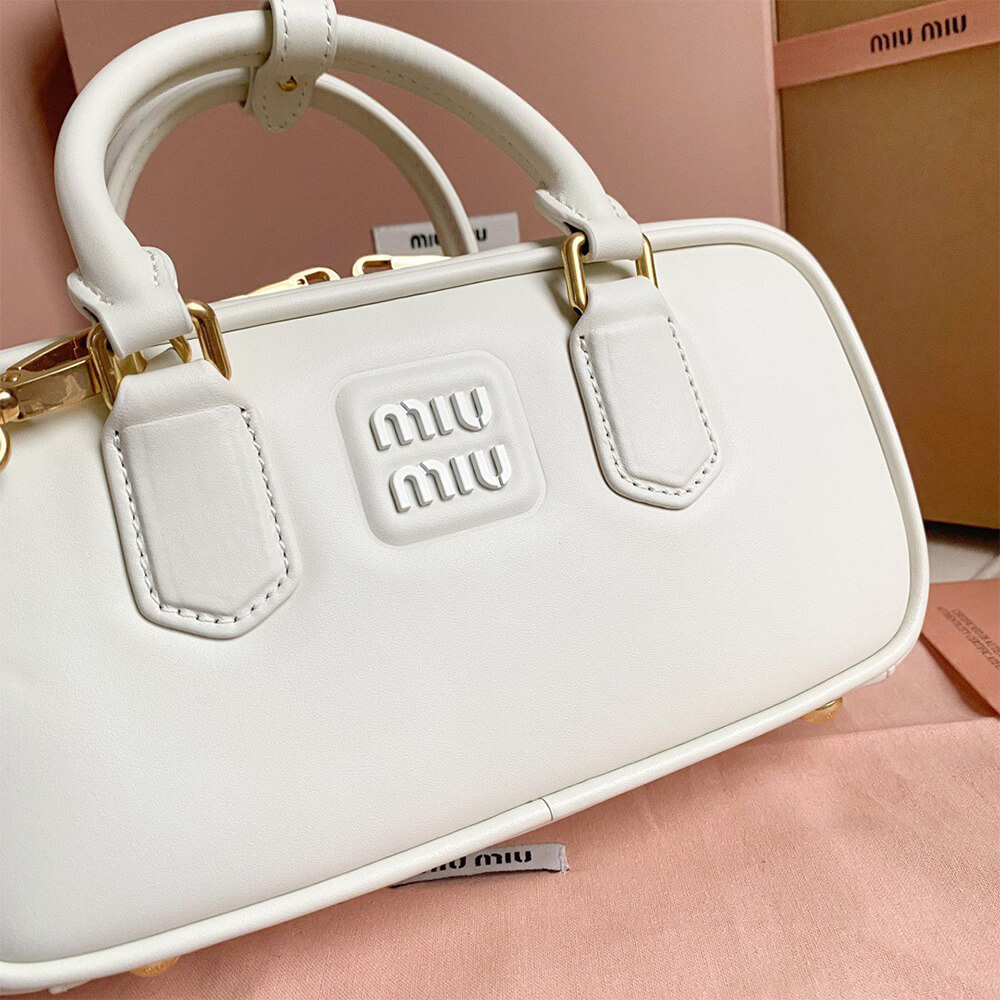 MIUMIU Medium Arcadie Leather Bag(HIGH-END GRADE)