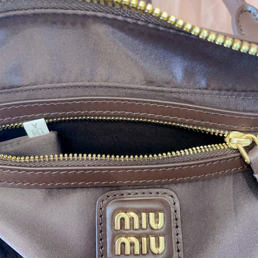 MIUMIU Large Arcadie Leather Bag(HIGH-END GRADE)
