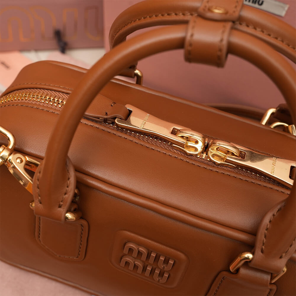 MIUMIU Medium Arcadie Leather Bag(HIGH-END GRADE)