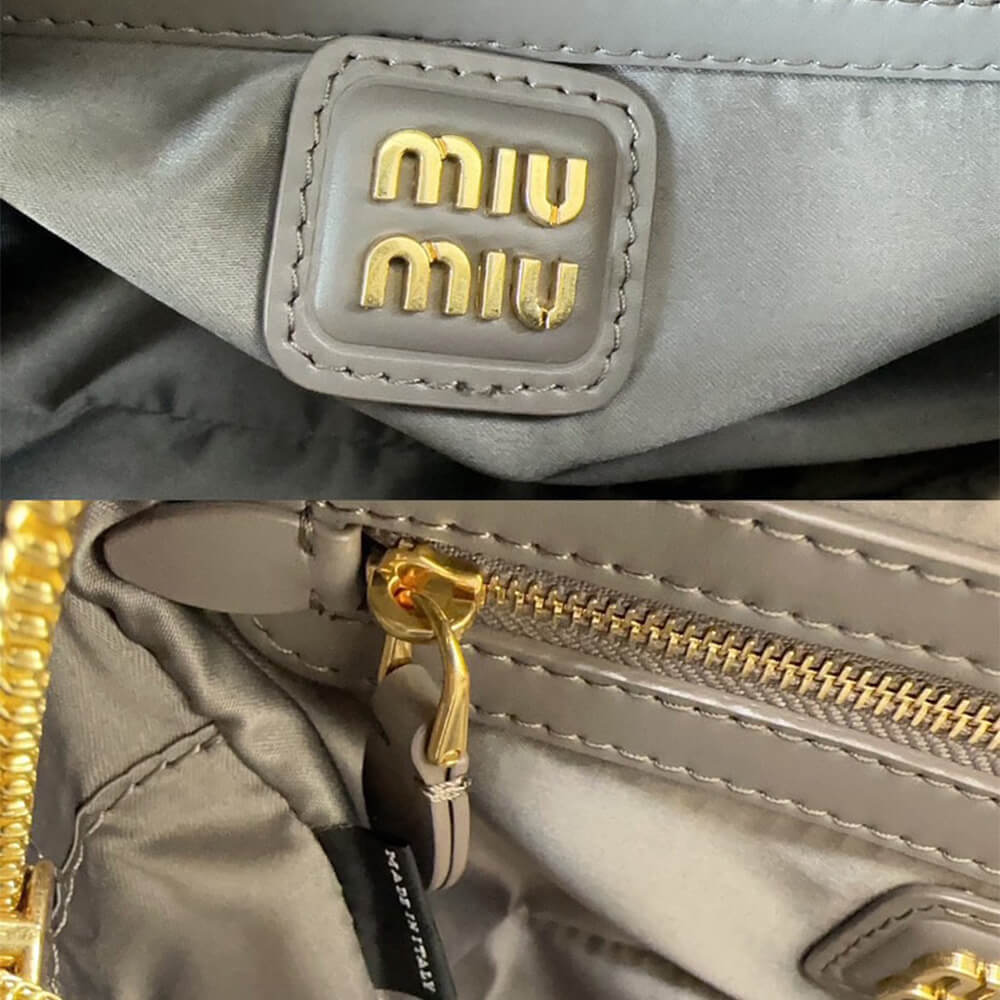 MIUMIU Medium Arcadie Leather Bag(HIGH-END GRADE)