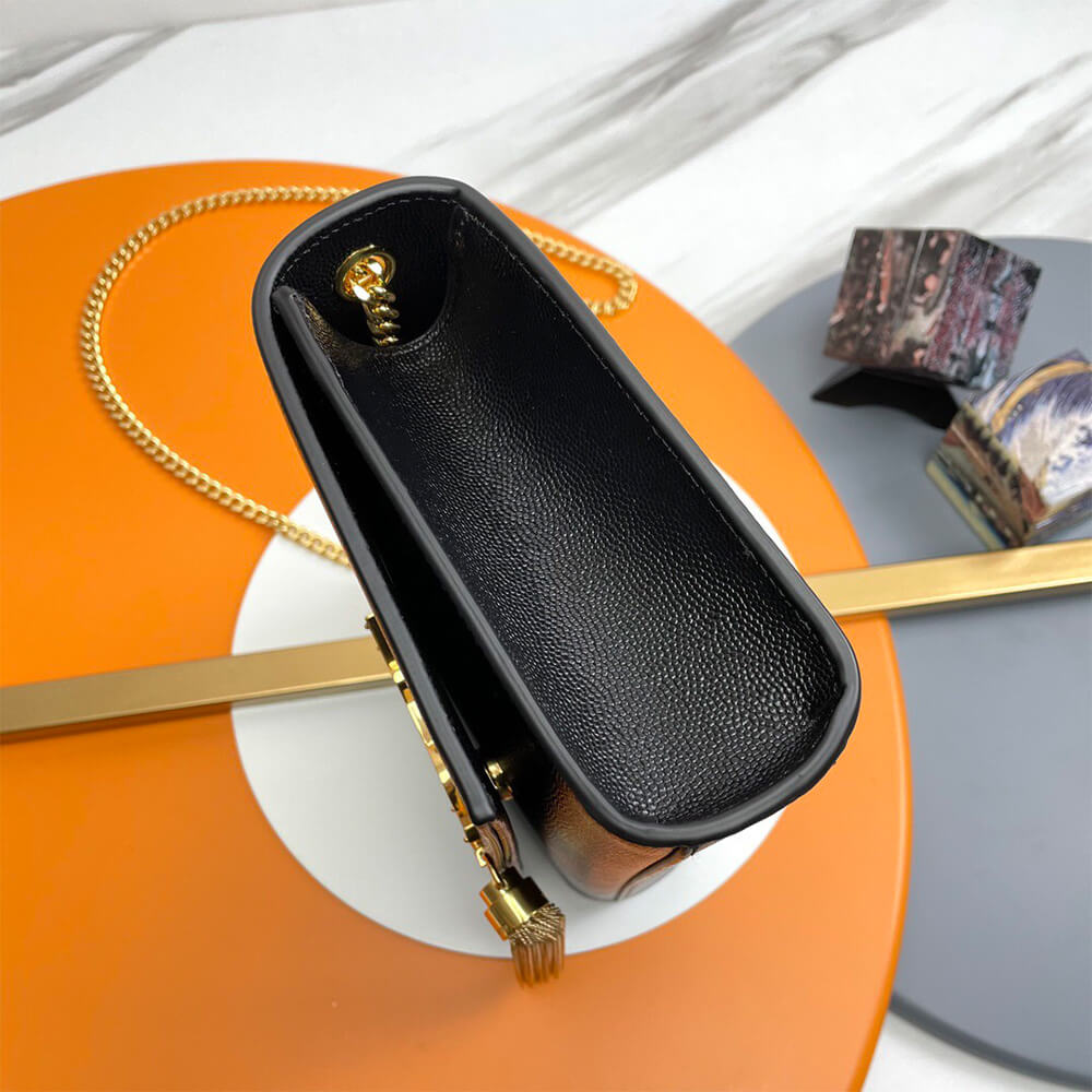 YSL kate medium tassel in grain de poudre embossed leather
