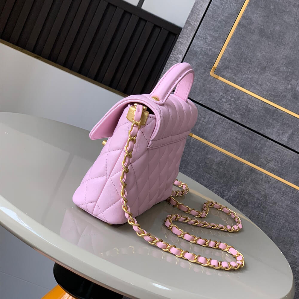 CHANEL Small Flap Bag with Top Handle(HIGH-END GRADE)