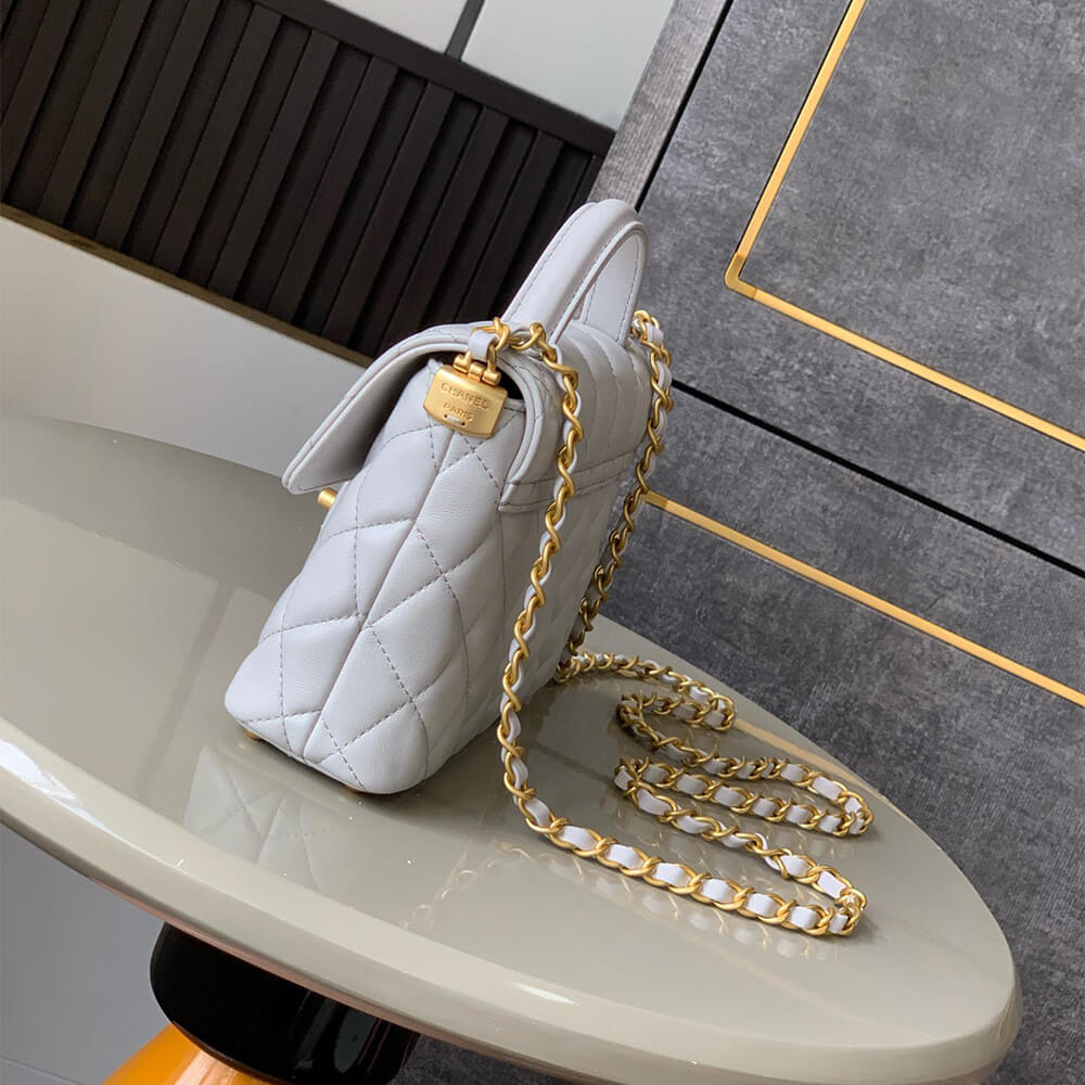 CHANEL Small Flap Bag with Top Handle(HIGH-END GRADE)