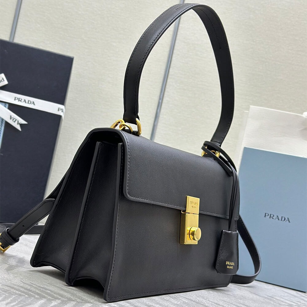 Prada Soft Sound medium leather shoulder bag(high-end grade)