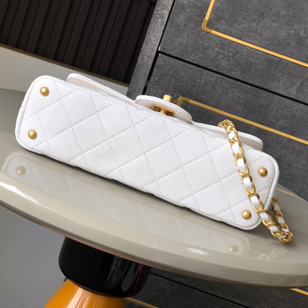 CHANEL Mini Flap Bag with Top Handle(HIGH-END GRADE)