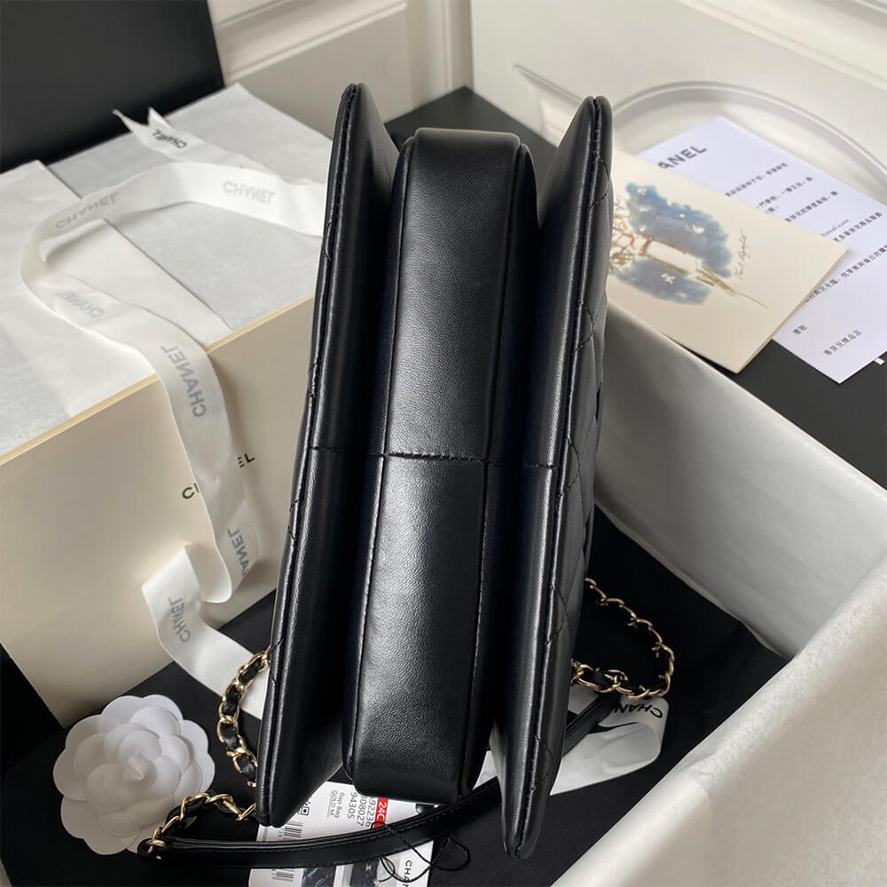 CHANEL FLAP BAG WITH TOP HANDLE
