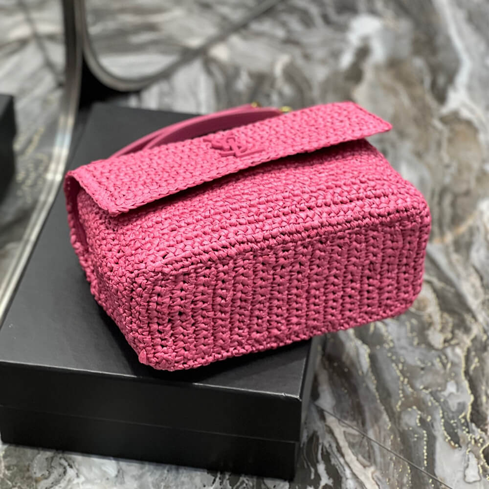 SAINT LAURENT NIKI CHAIN MEDIUM IN RAFFIA(HIGH-END GRADE)