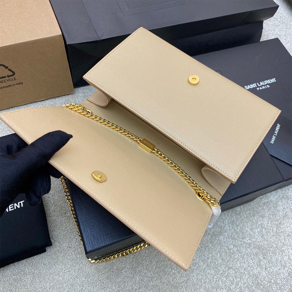 YSL kate medium in grain de poudre embossed leather