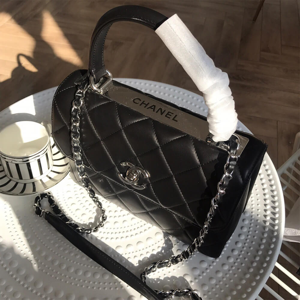 CHANEL FLAP BAG WITH TOP HANDLE(HIGH-END GRADE)