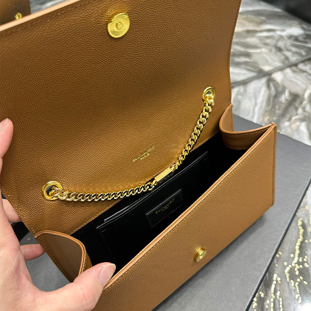 YSL kate medium in grain de poudre embossed leather