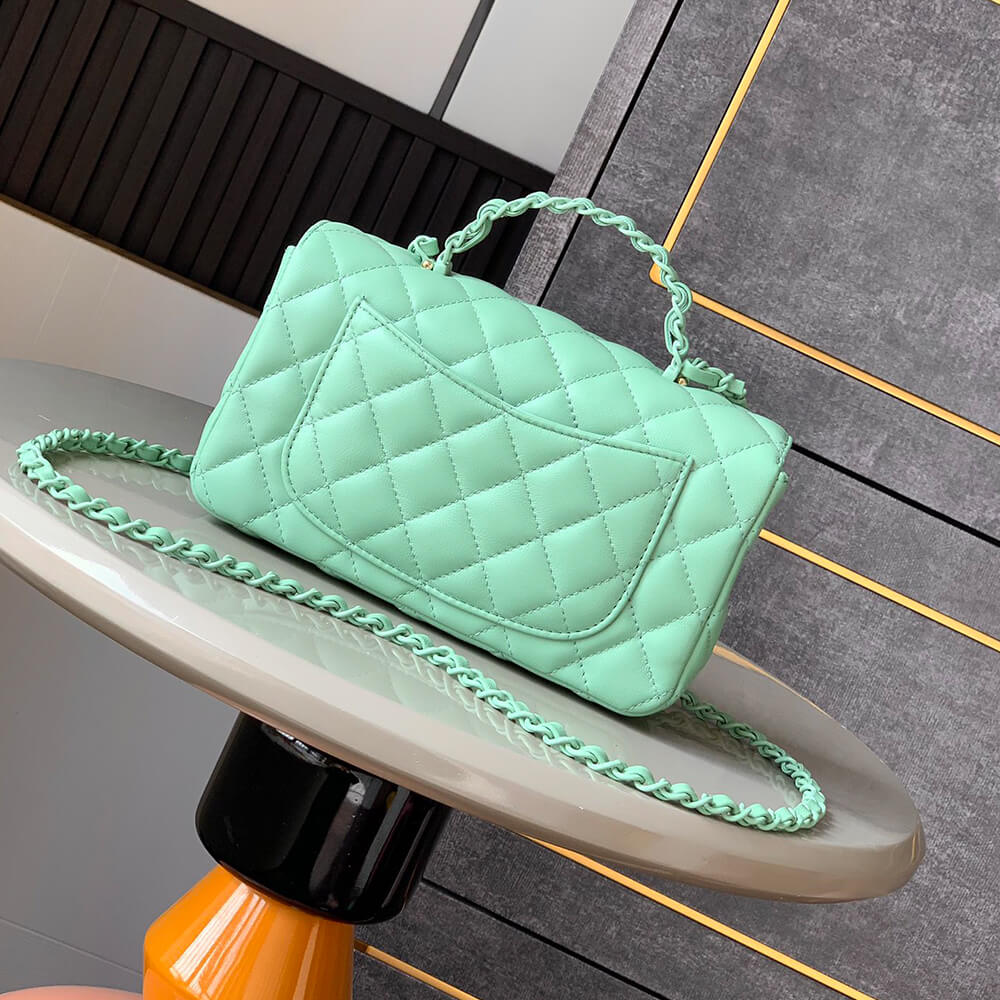Chanel Mini Flap Bag with Top Handle(HIGH-END GRADE)